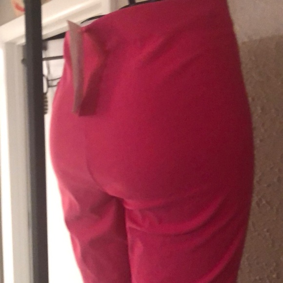 Chic Pink Button-Accent dress Trousers pants - Picture 10 of 14